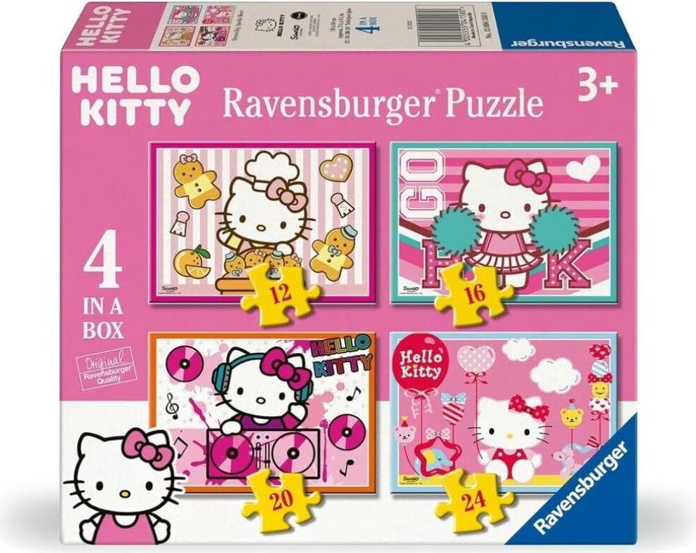 Пъзел Ravensburger 4-в-1: 12/16/20/24 ел. - Хелоу Кити
