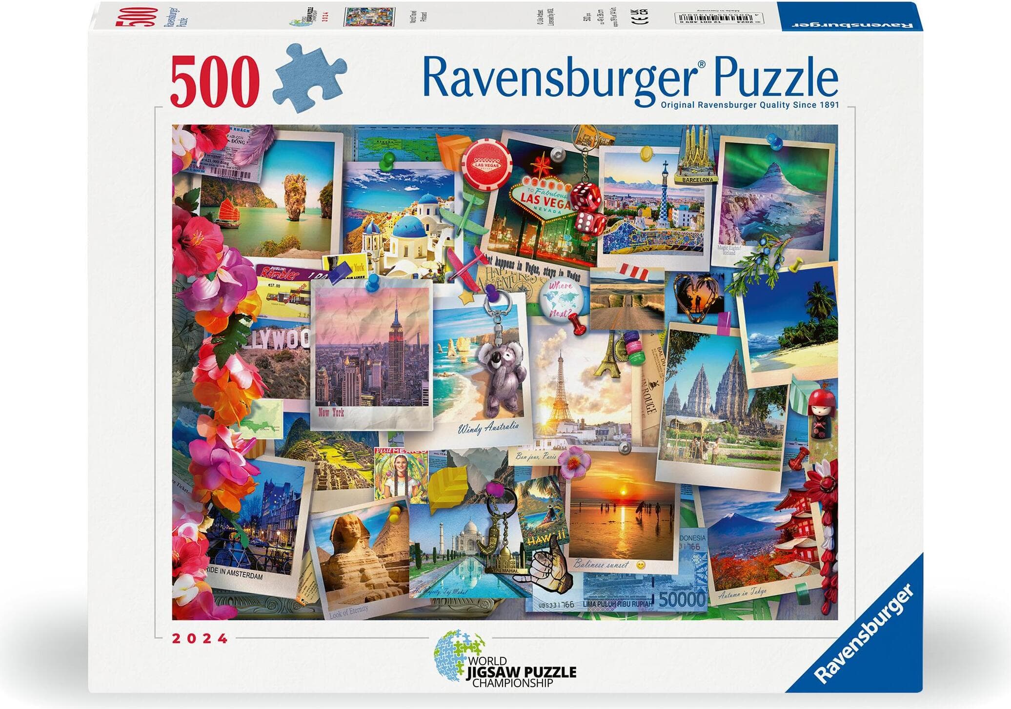 Пъзел Ravensburger 500 ел. - Пътувания по света