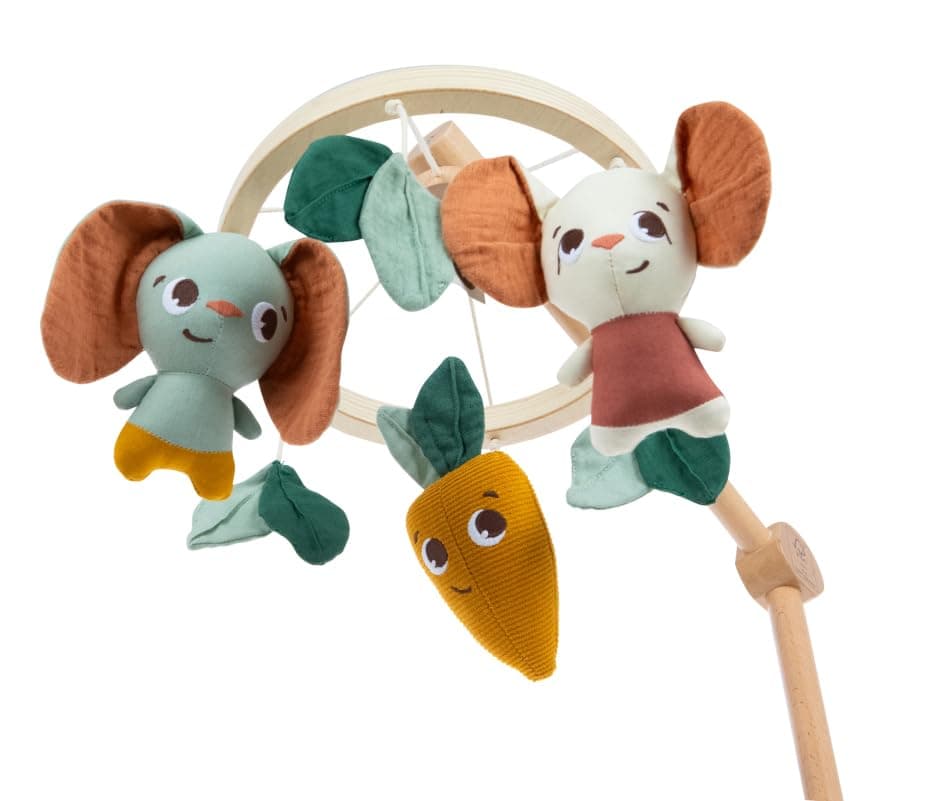 Tiny Love - Дървена Еко въртележка Garden of Adventures, 0-5м