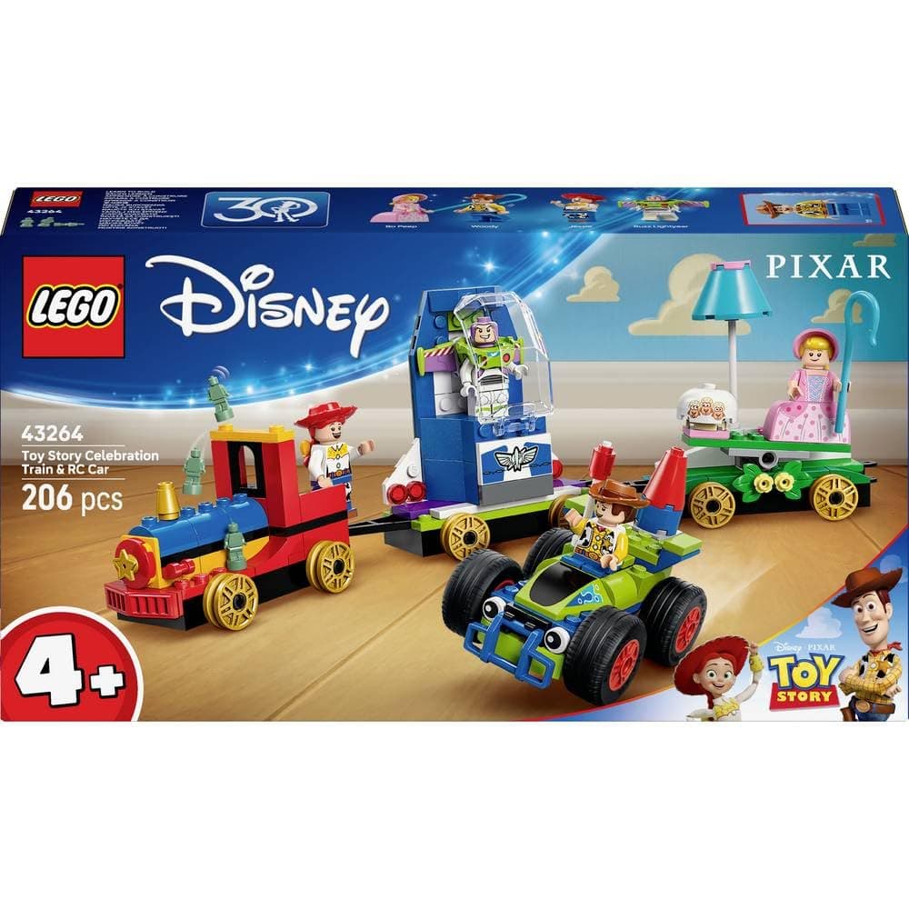 LEGO® Disney 43264 - „Играта на играчките“: Празничен влак и колата RC