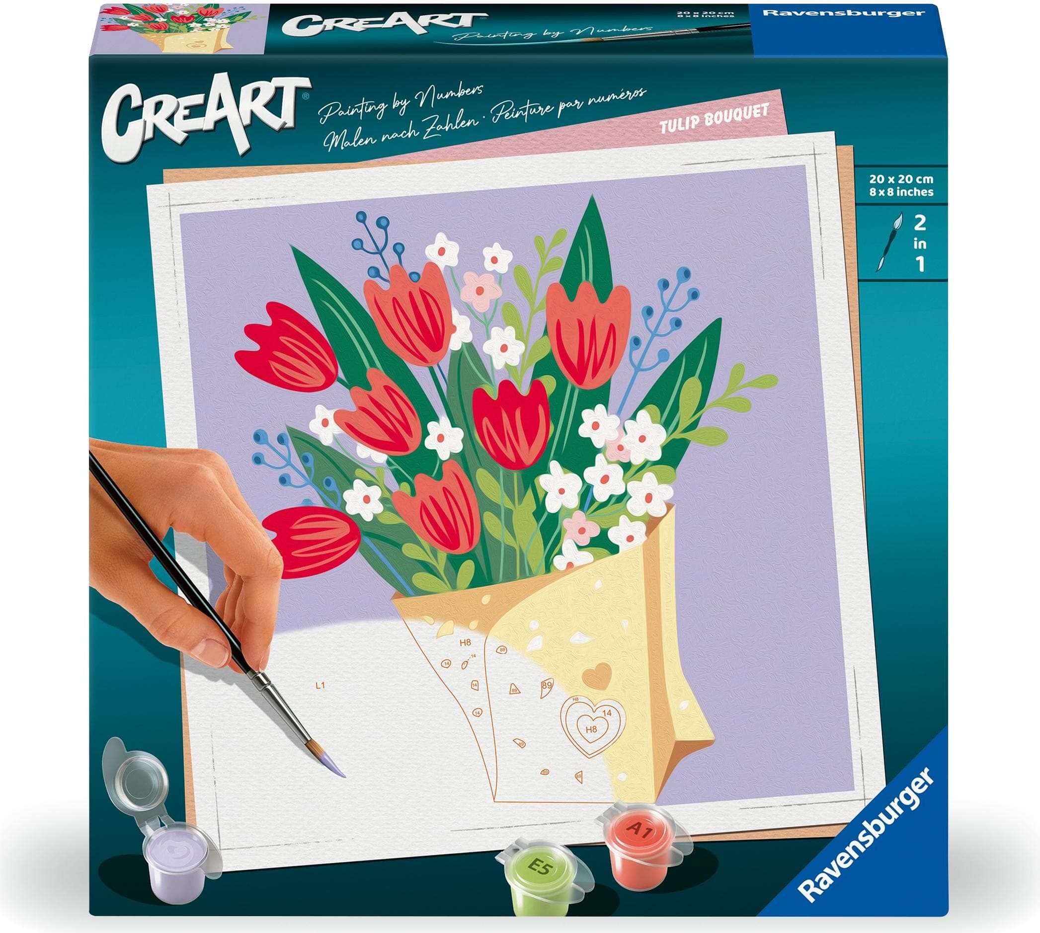 Рисувателна галерия CreArt Ravensburger - Букет от лалета