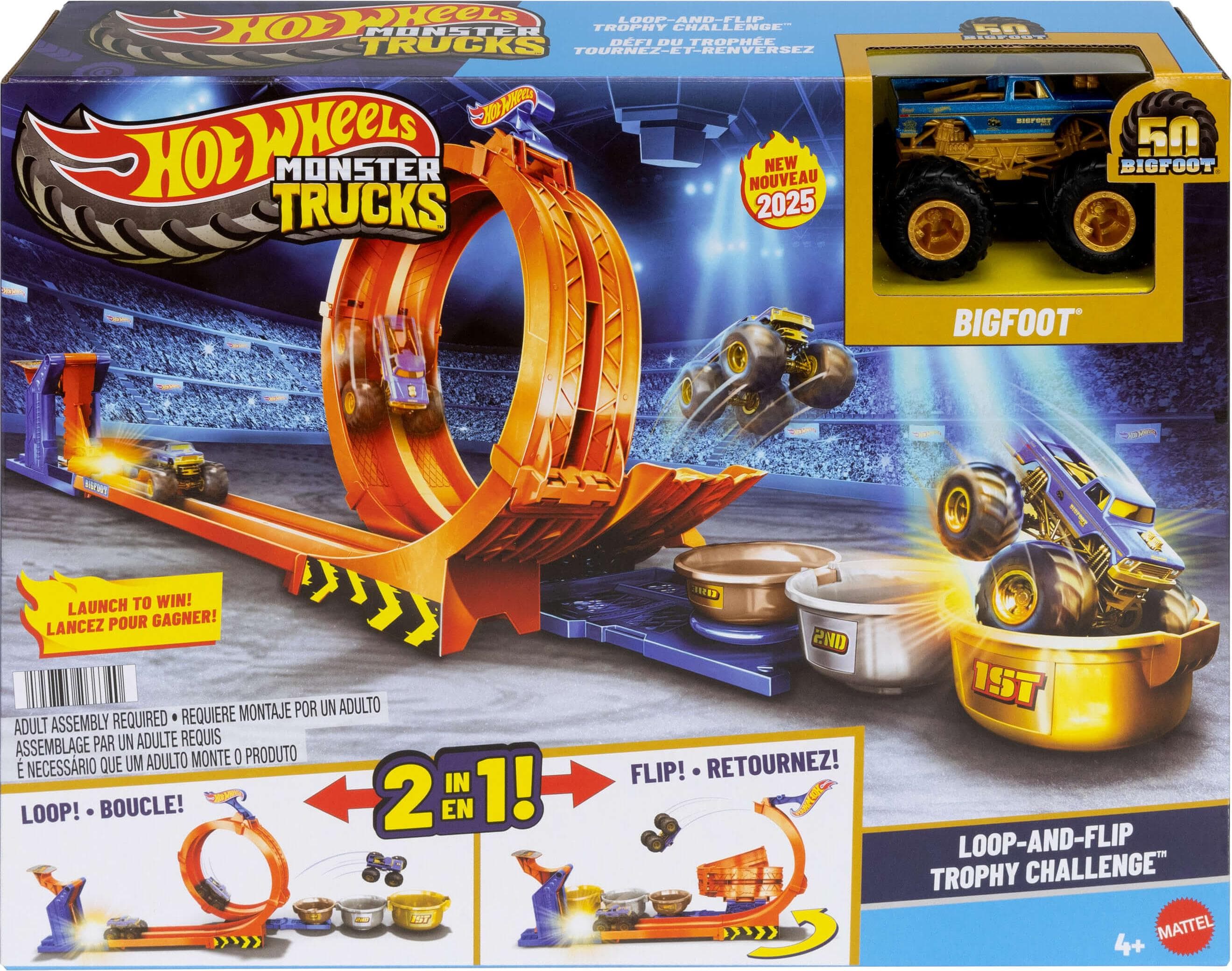 Hot Wheels - Монстер Тракс: Комплект с лупинги и каскади