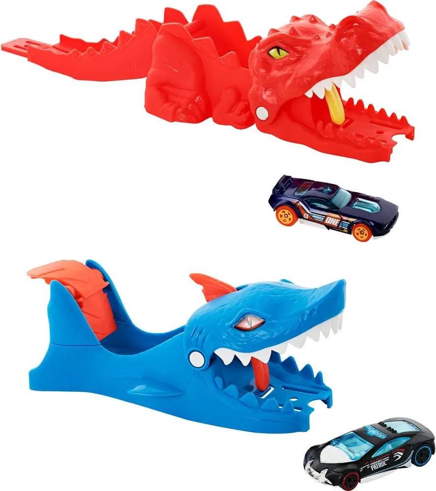 Hot Wheels City - Изстрелвачка с количка, Dino Launcher