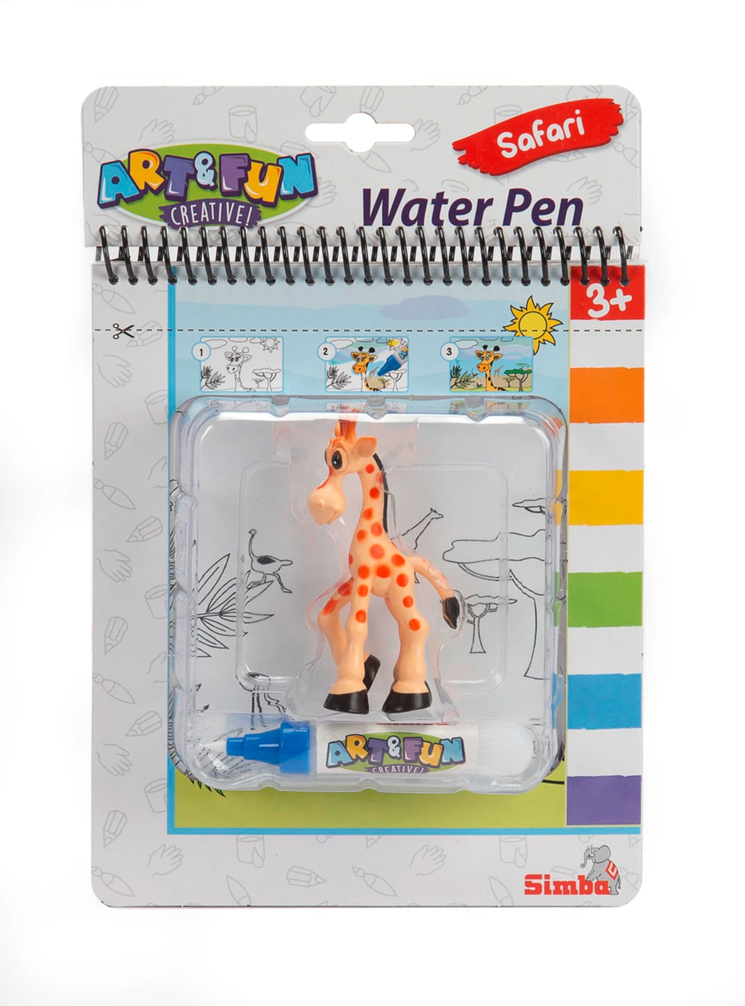 Simba - Art&Fun Водна книжка: Сафари с фигурка