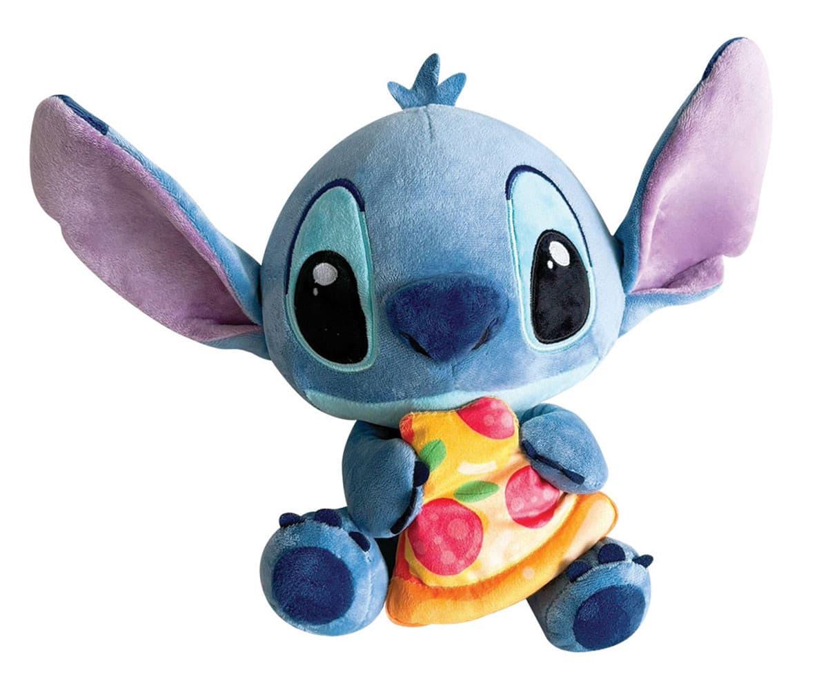 Плюшена играчка Disney - Стич с пица, 23 см