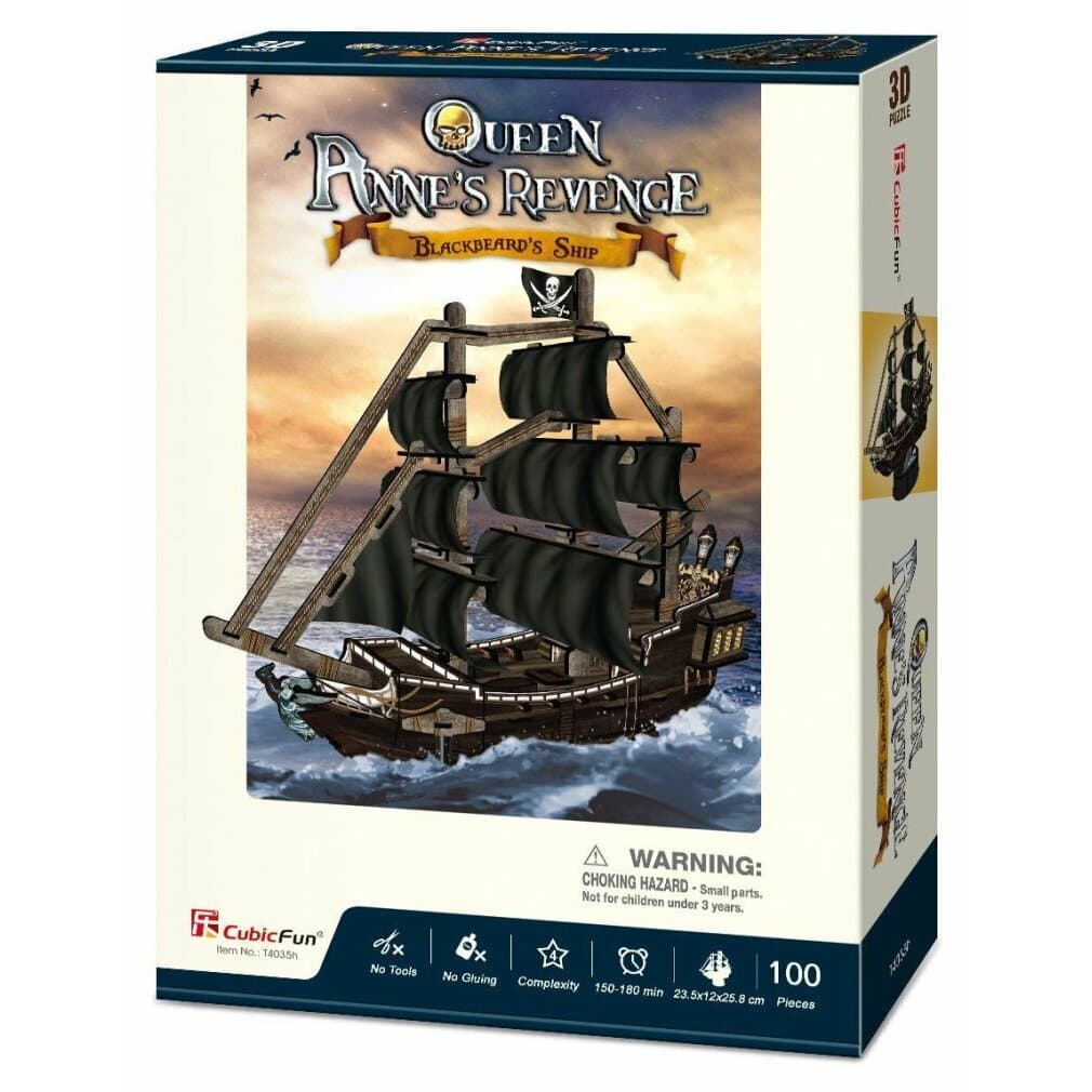 CubicFun 3D Пъзел КОРАБ THE QUEEN ANNE'S REVENGE T4035h