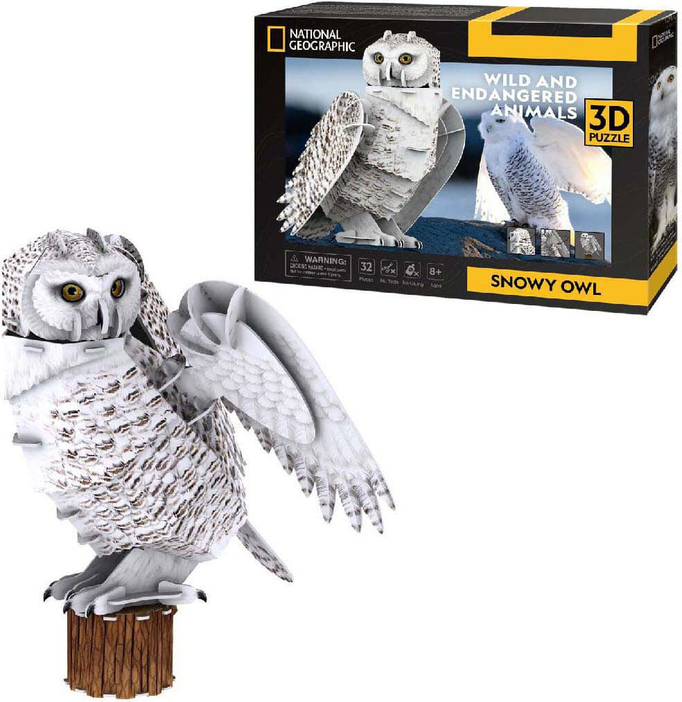 CubicFun Пъзел 3D National Geographic Полярна Сова 62ч.