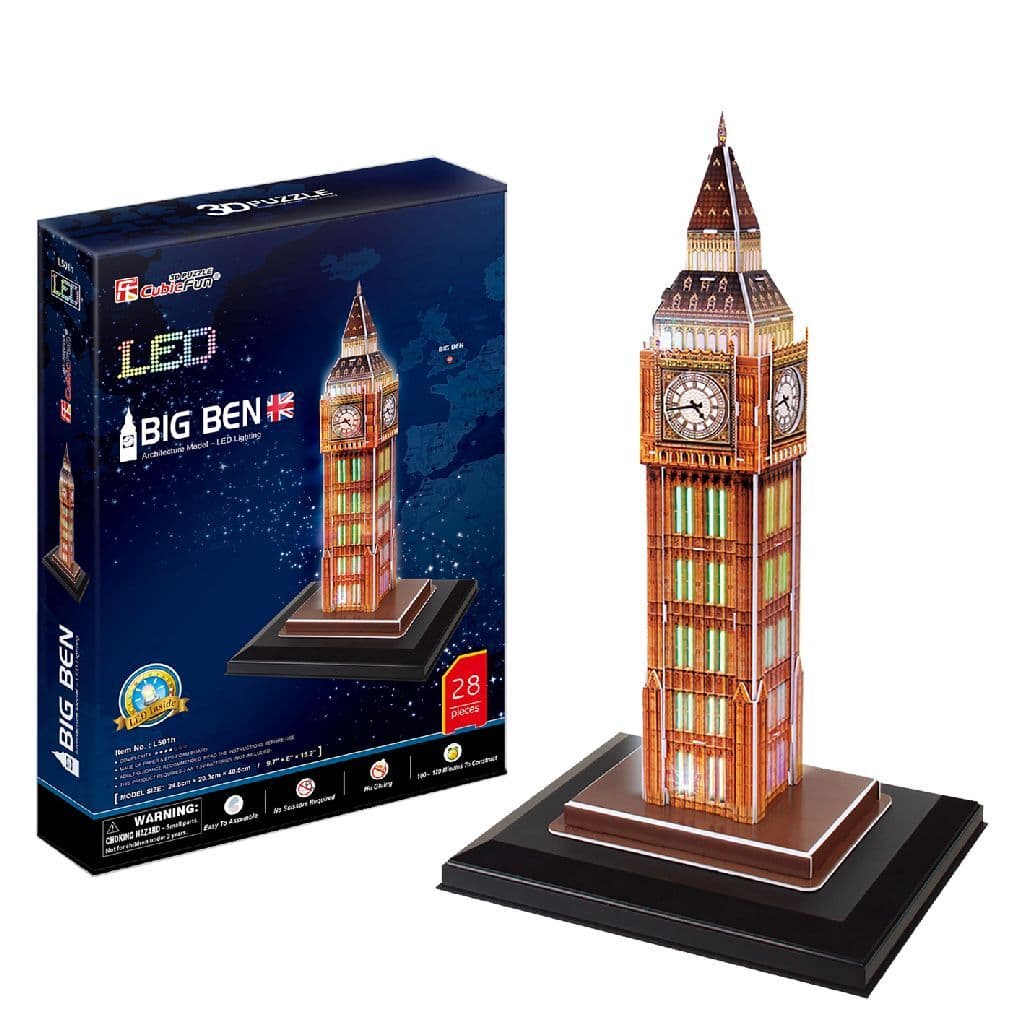 CubicFun Пъзел 3D Big Ben London Night Edition с LED светлини