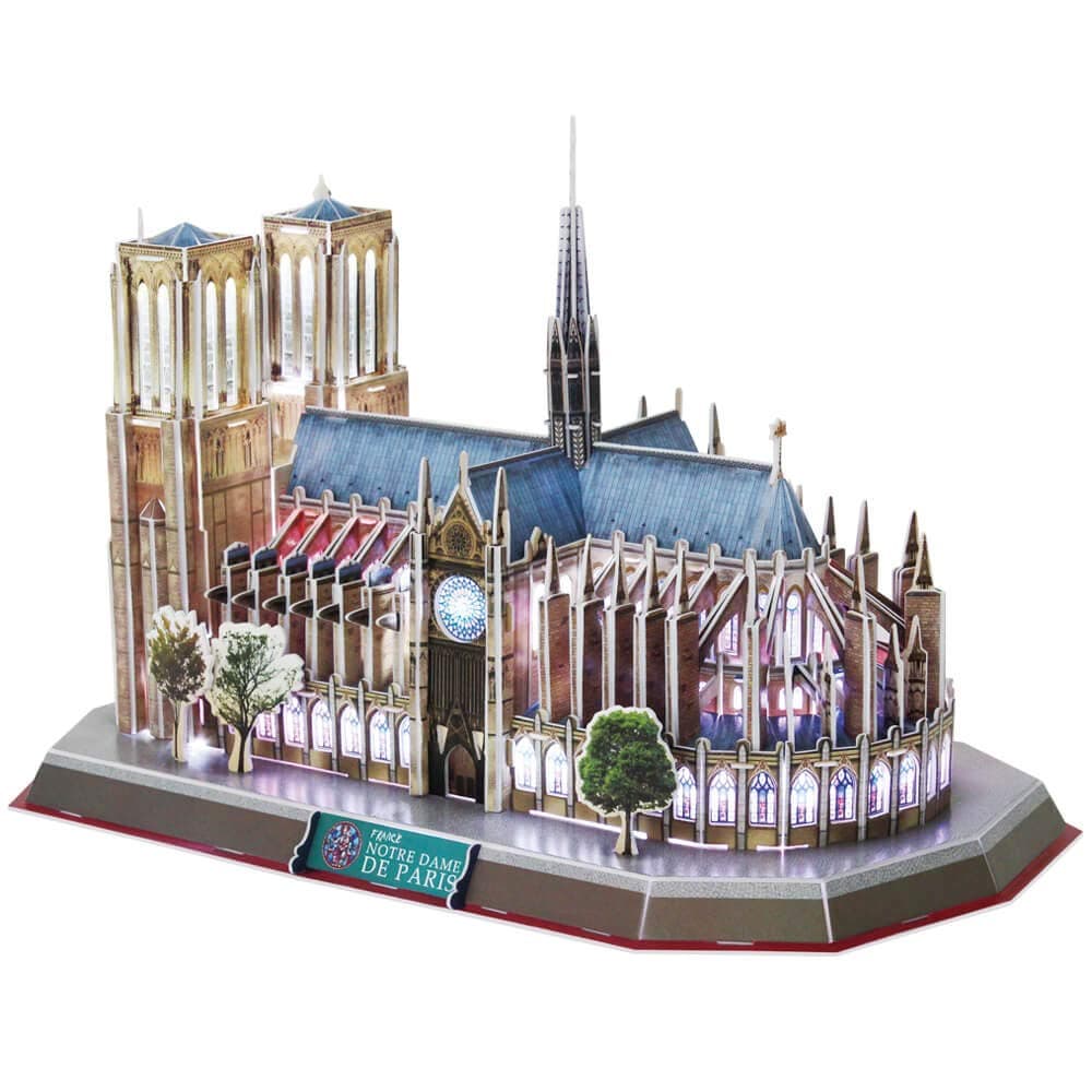 CubicFun 3D Пъзел с LED светлини NOTRE DAME De PARIS L173h