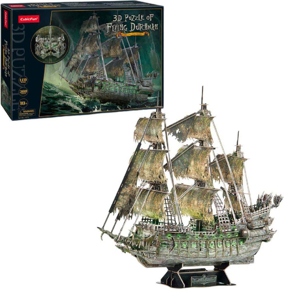 CubicFun Пъзел 3D Flying Dutchman 360ч. с LED светлини