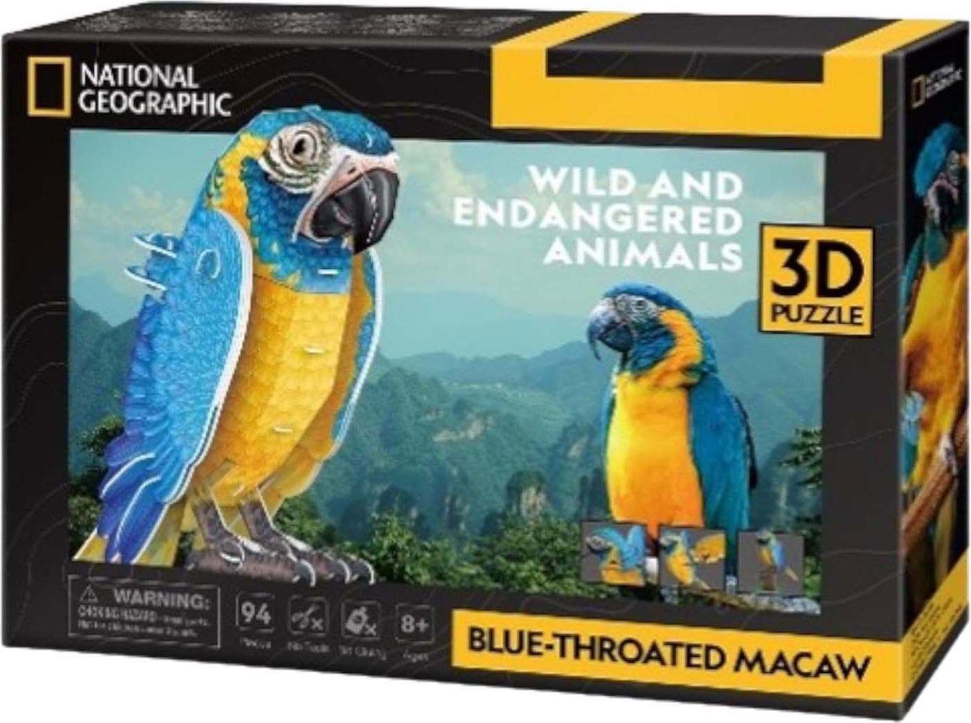CubicFun Пъзел 3D National Geographic Синьогърлена ара 94ч.