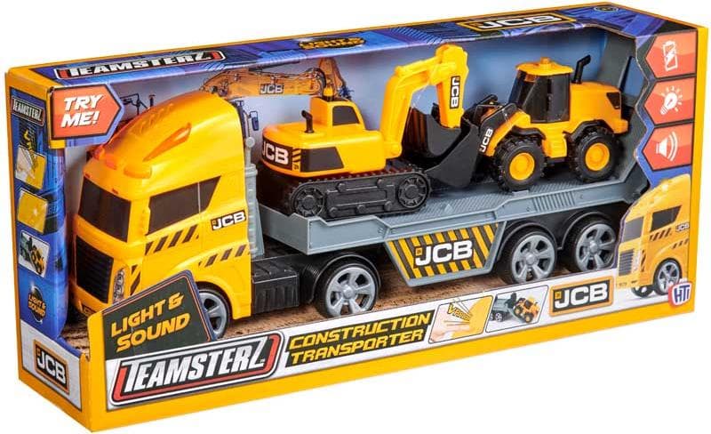 HTI TEAMSTERZ JCB Камион с багер и фадрома със звук и светлина