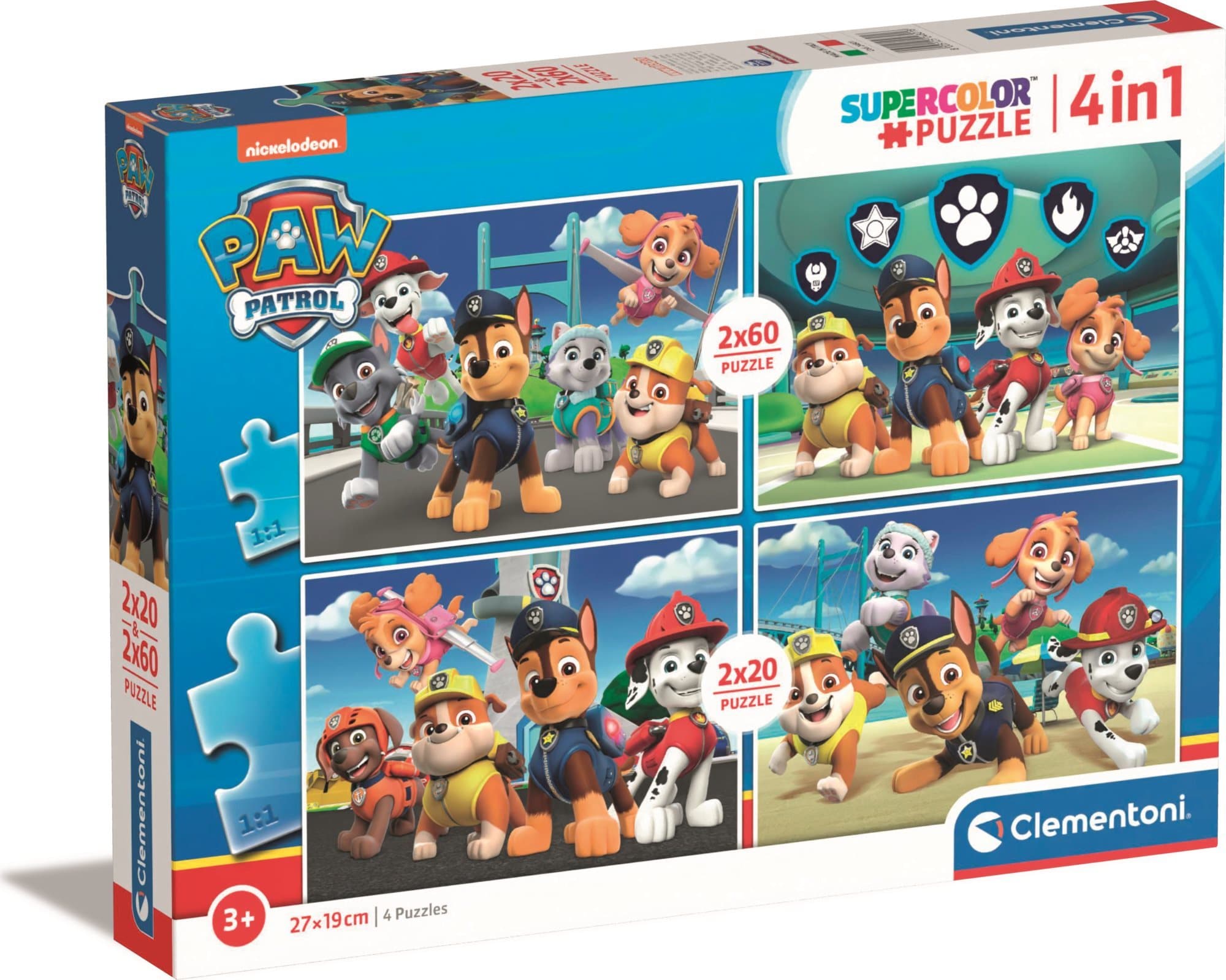 CLEMENTONI 2х20+2х60ч. Пъзел Paw Patrol