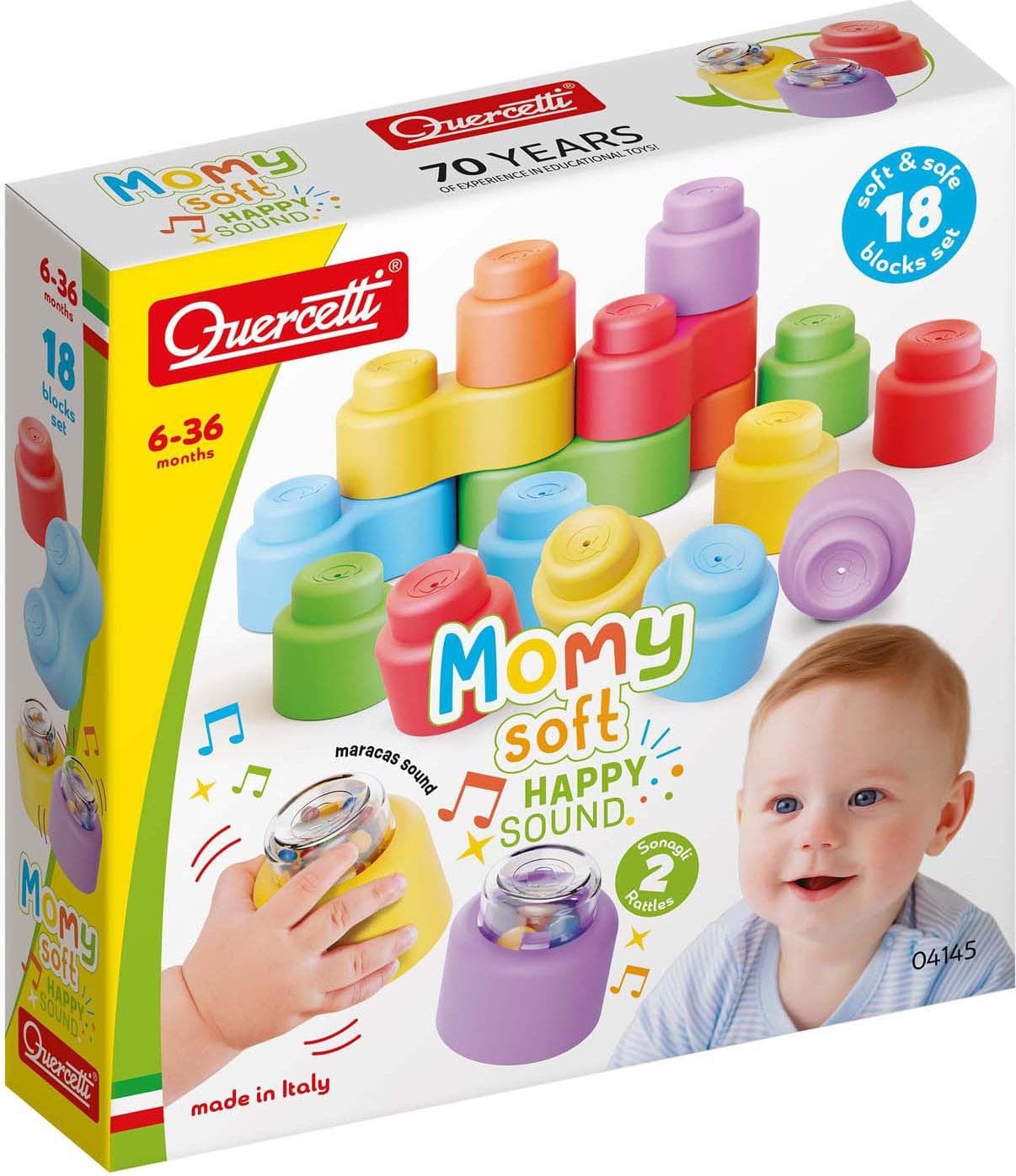 QUERCETTI Конструктор Momy Soft Happy Sound 18ч.