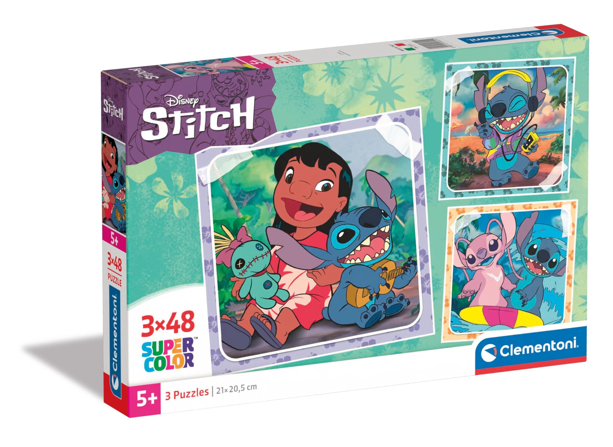 CLEMENTONI 3x48ч. Пъзел Stitch