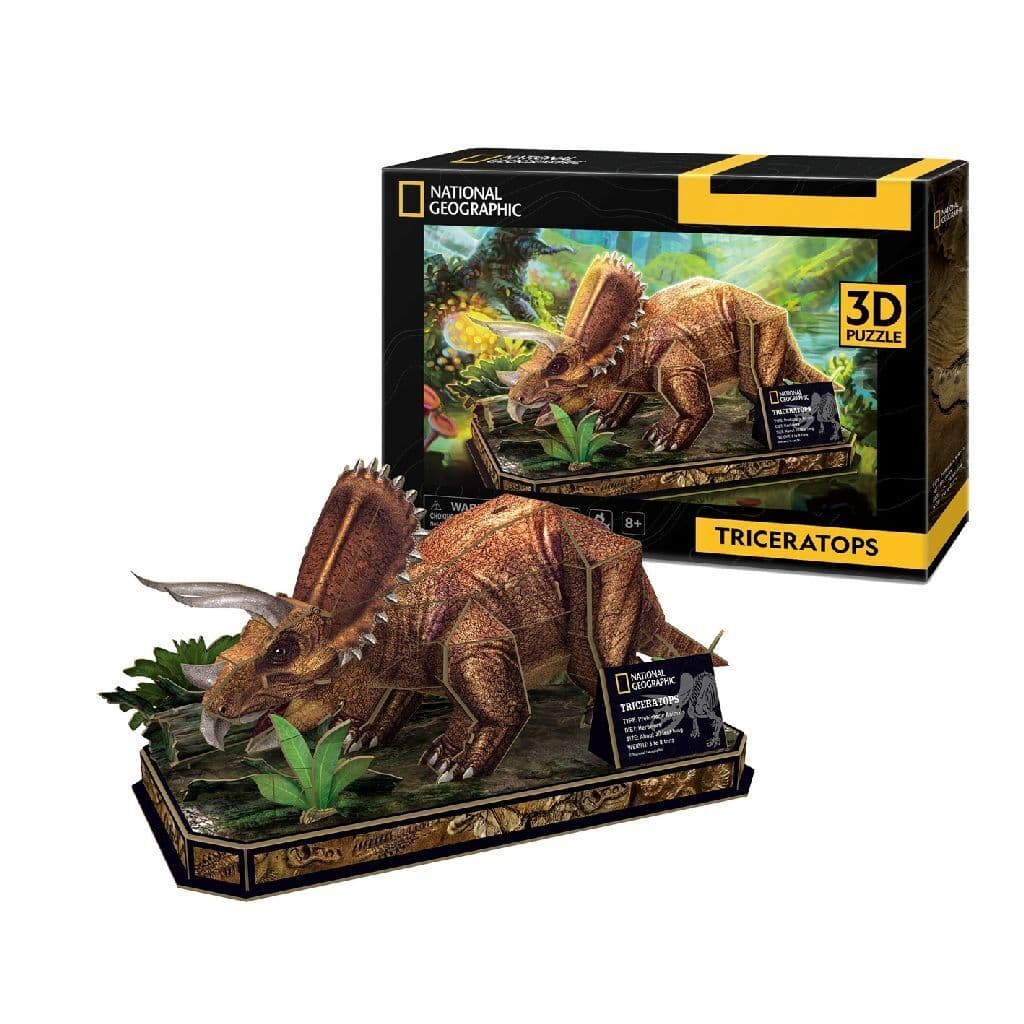 CubicFun Пъзел 3D National Geographic Triceratops 44ч.