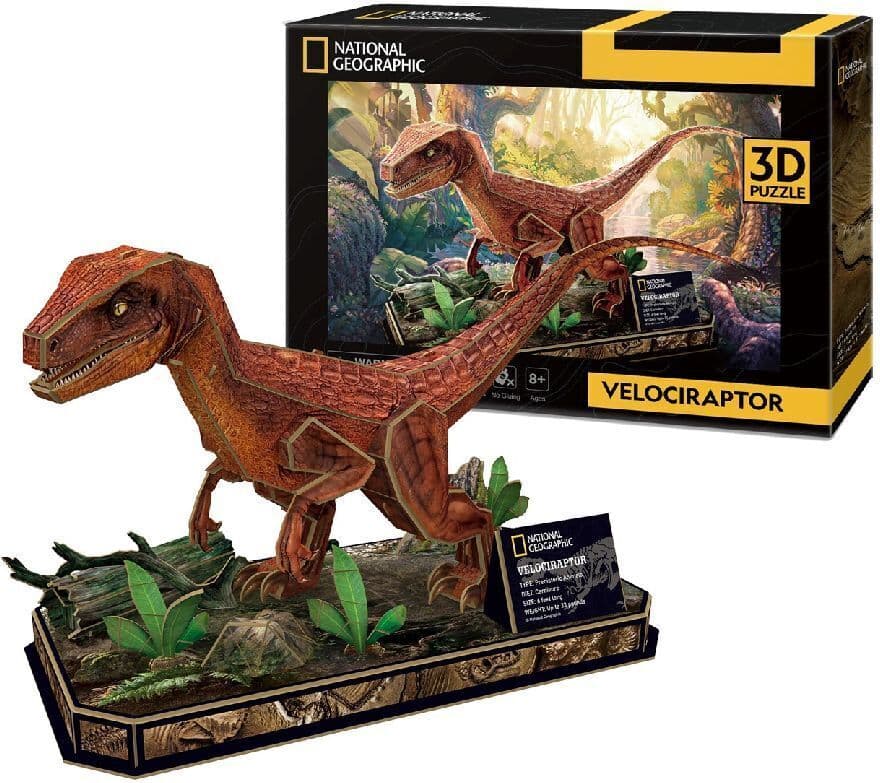 CubicFun Пъзел 3D National Geographic Velociraptor 63ч.
