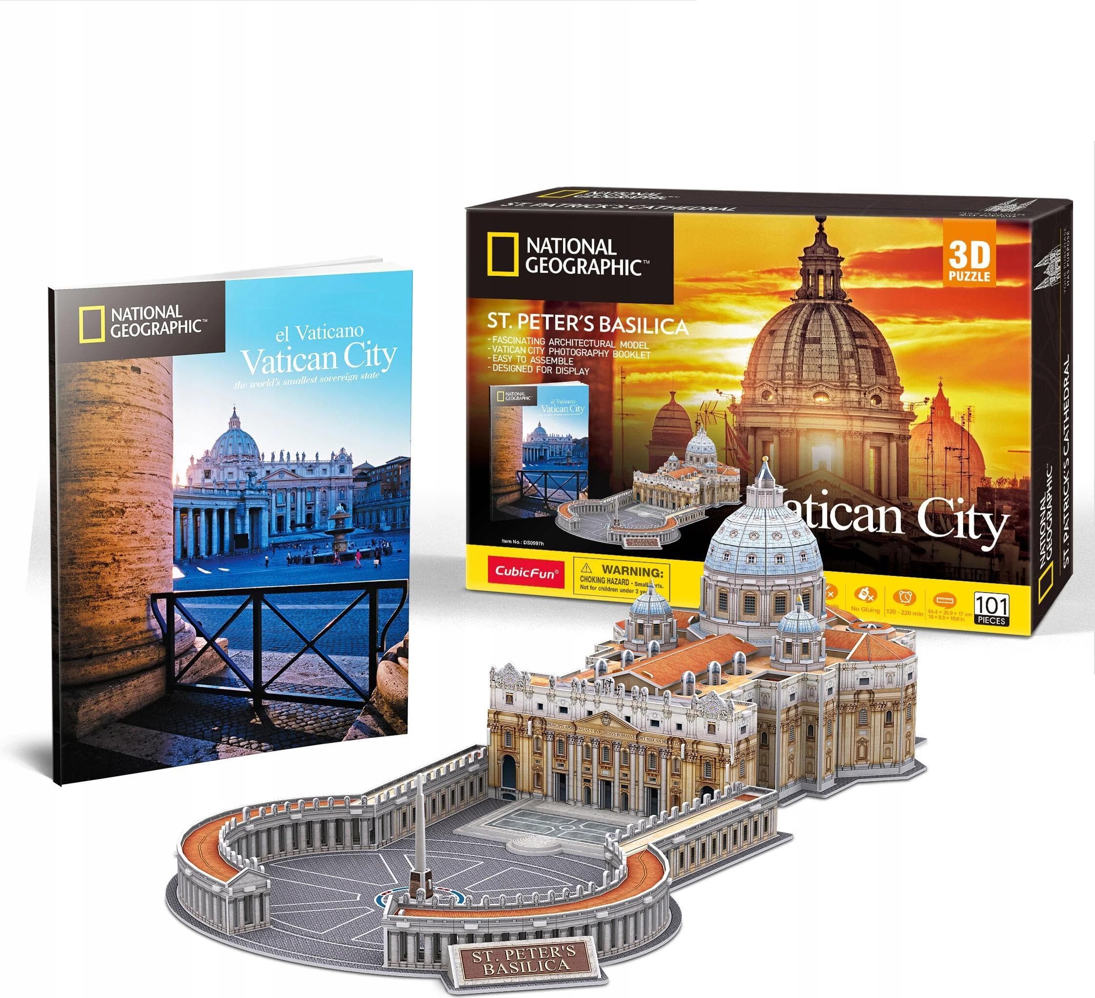 CubicFun Пъзел 3D National Geographic Vatican St.Peter's Basilica 101ч.