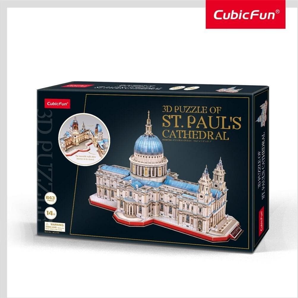 CubicFun Пъзел 3D St.Paul's Cathedral 643ч. Разгъващ се