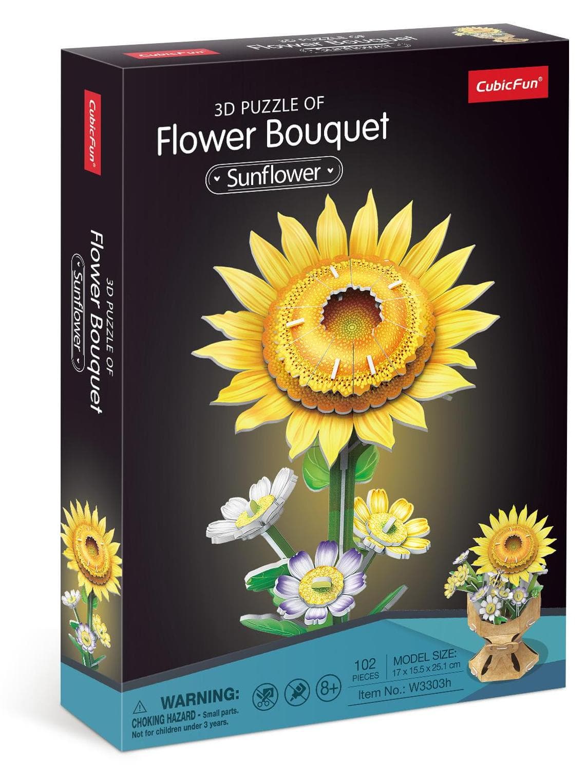 CubicFun Пъзел 3D Flower Bouquet Слънчоглед 102ч.