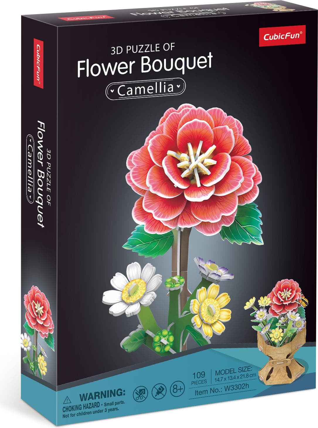 CubicFun Пъзел 3D Flower Bouquet Камелия 109ч.