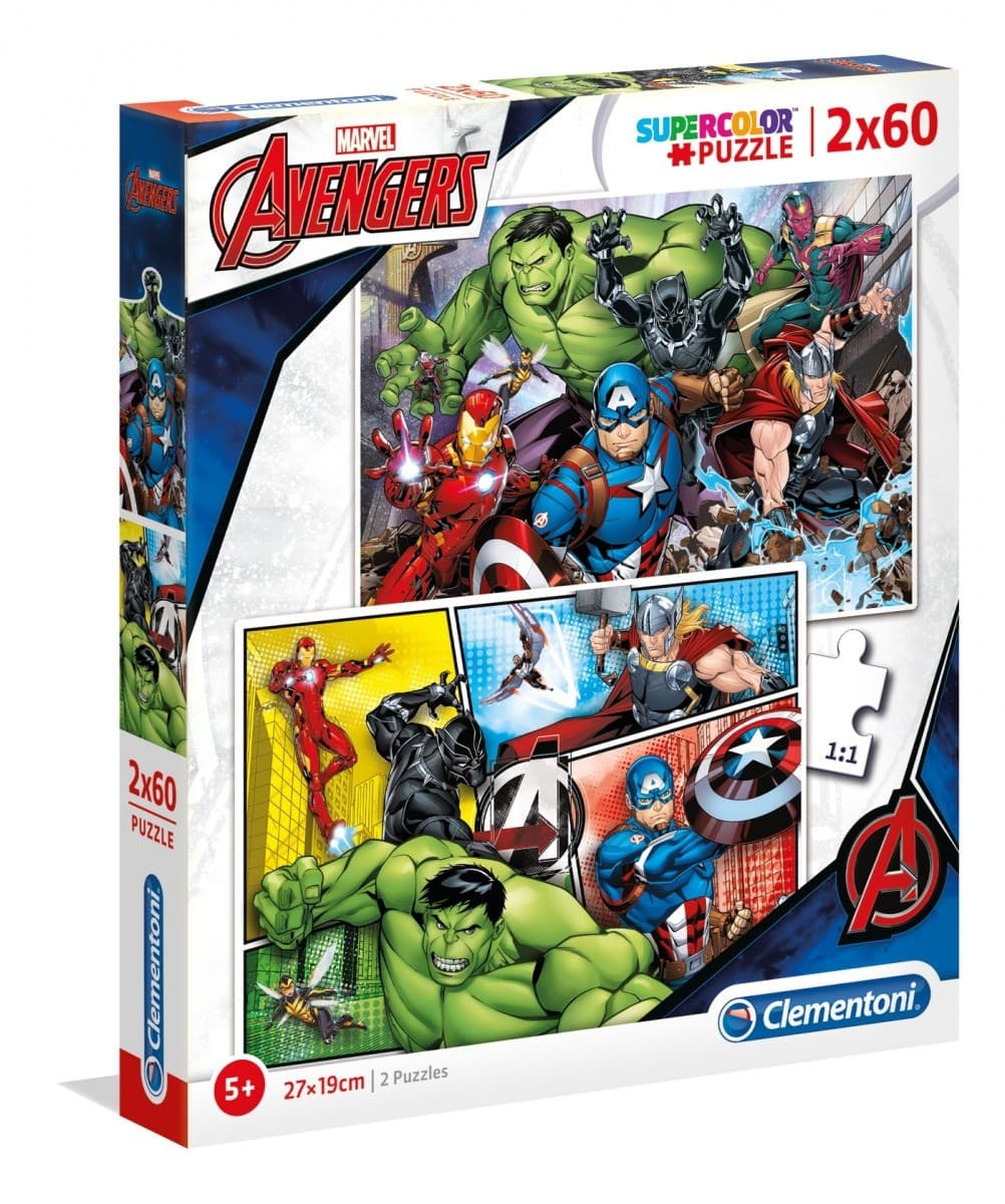 CLEMENTONI 2x60ч. Пъзел Marvel Avengers