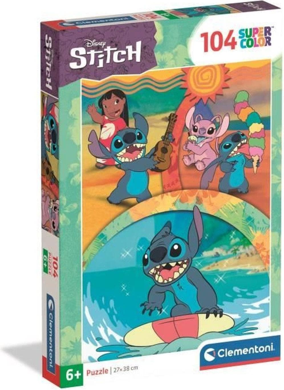 CLEMENTONI 104ч. Пъзел Disney Stitch