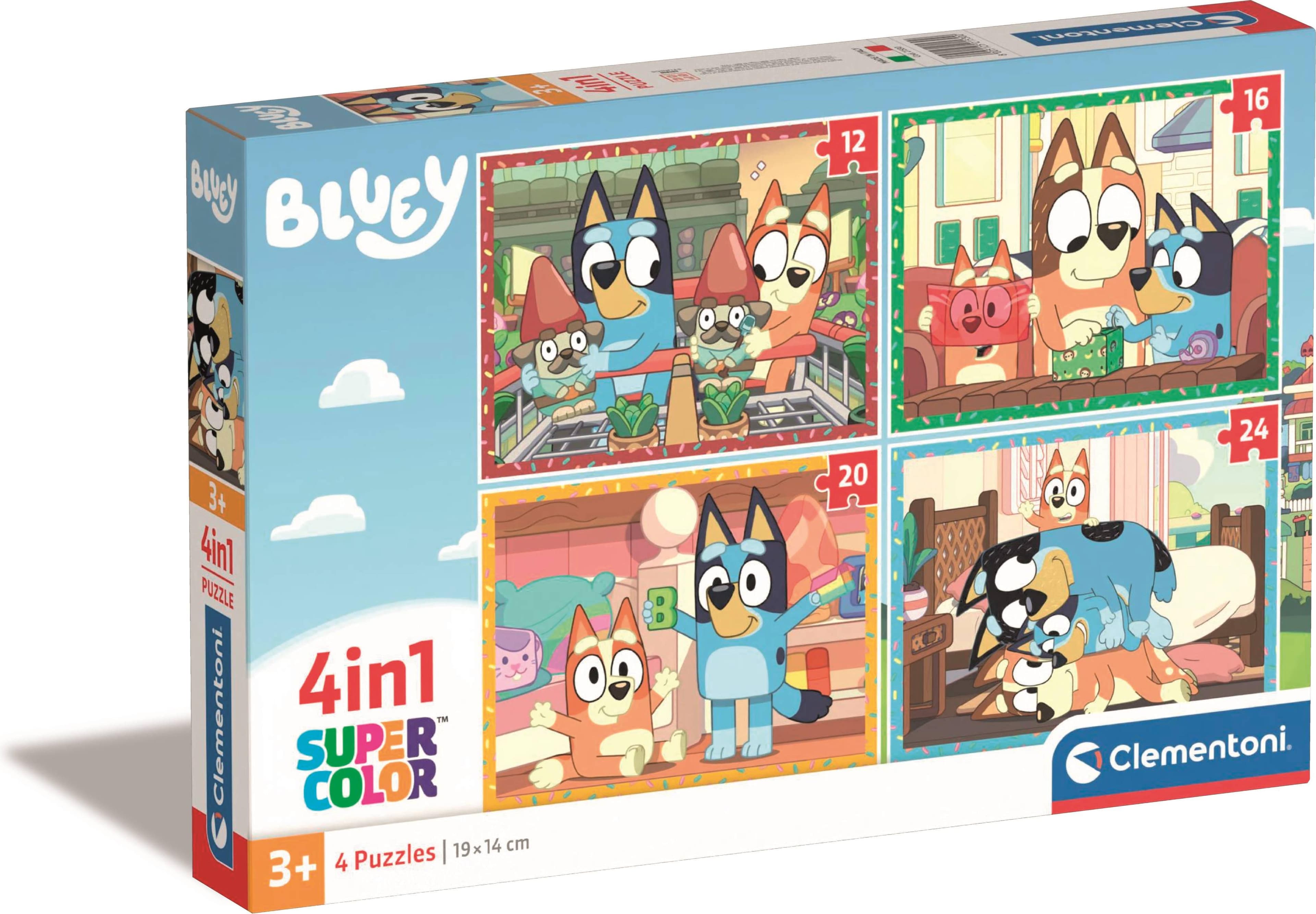 CLEMENTONI 4 в 1 Пъзел Bluey