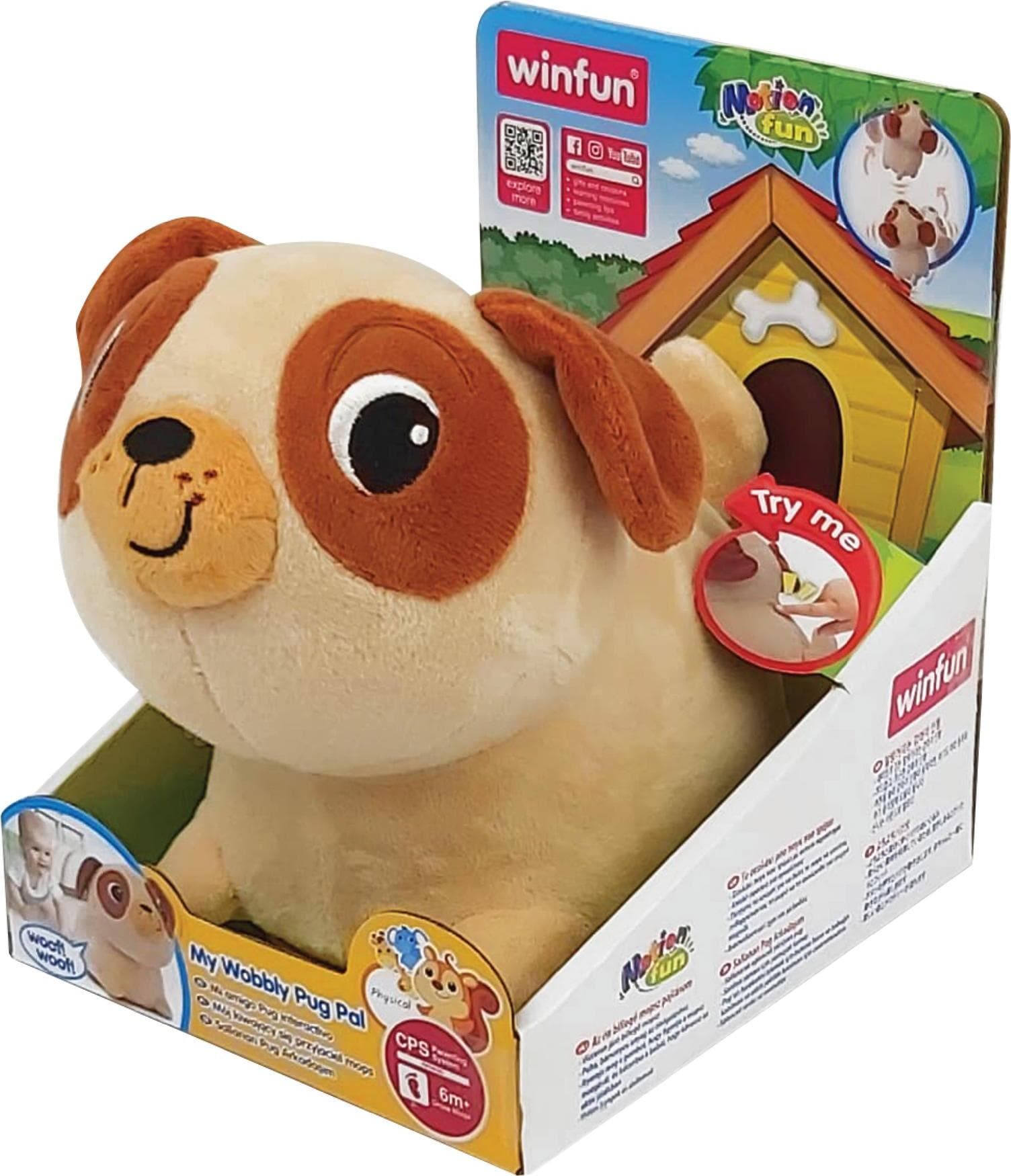 WINFUN Плюшено игриво куче мопс