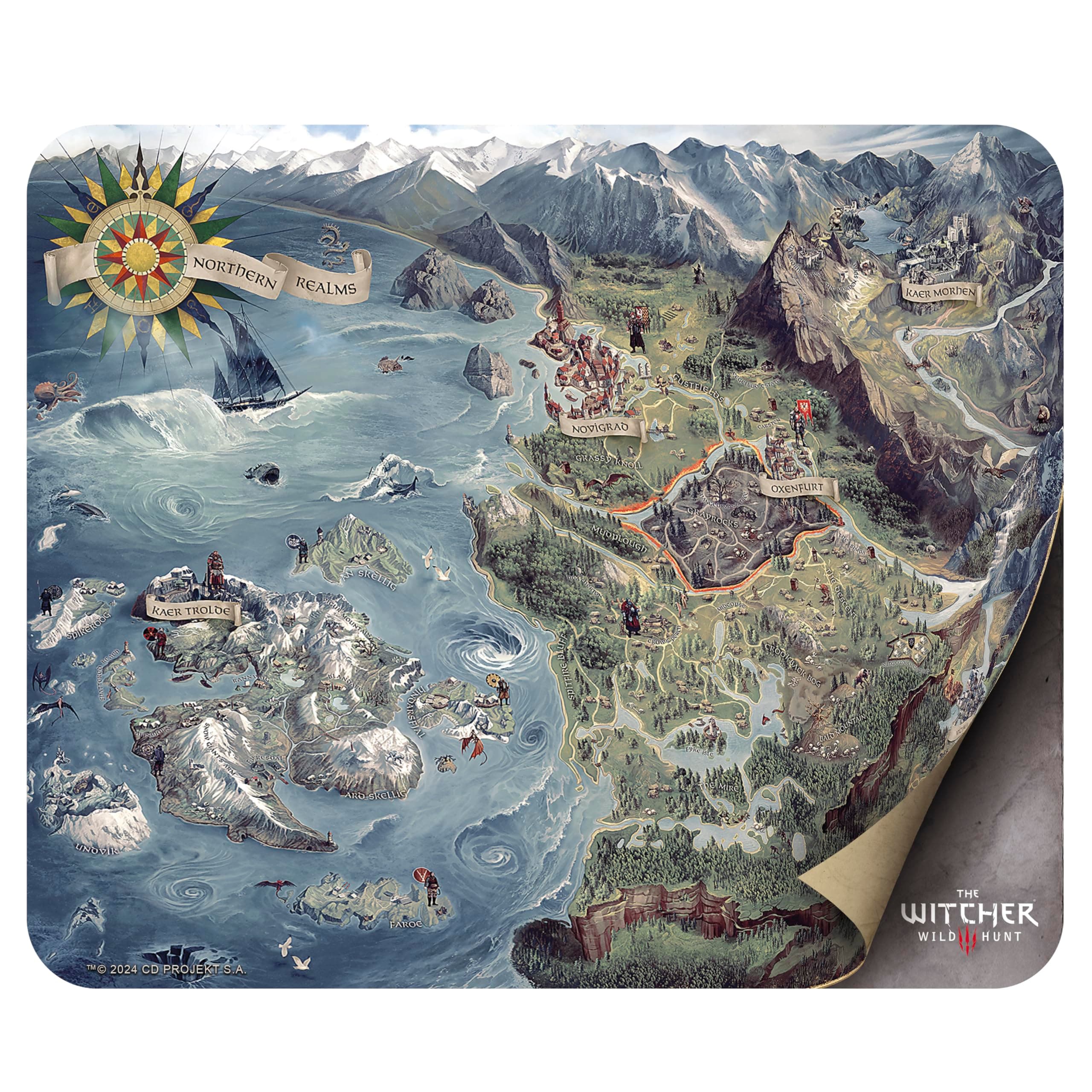 Подложка за мишка ABYstyle The Witcher - World map (ABYACC529), гейминг, разноцветна, 235 x 195 x 3 mm