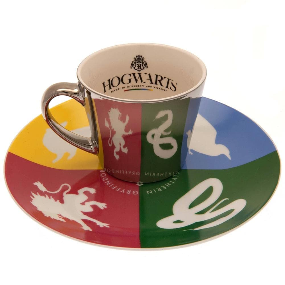 Комплект ABYSTYLE HARRY POTTER Mirror mug &amp; plate set Sorted, Чаша, Подложка с емблеми