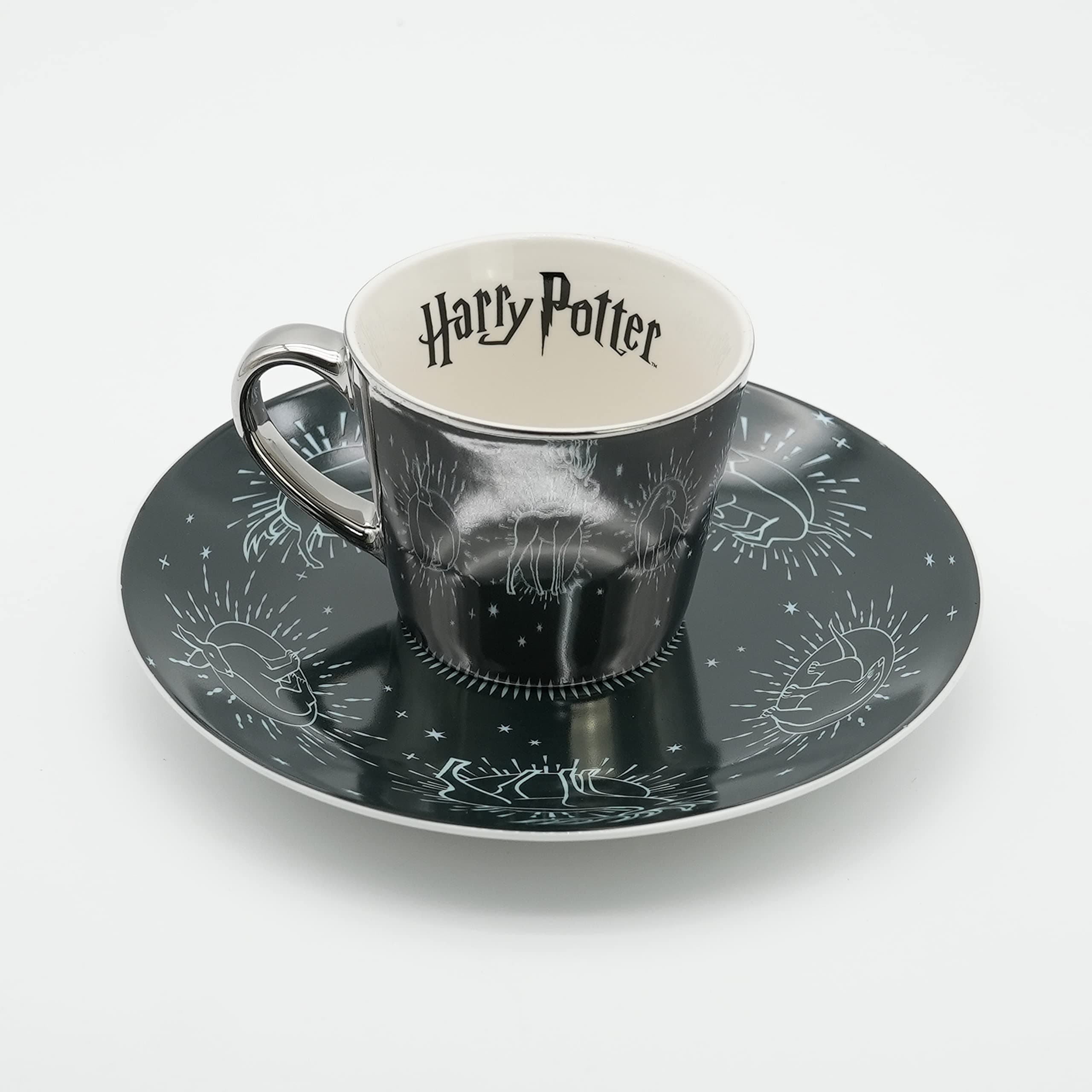 Комплект ABYSTYLE HARRY POTTER Mirror mug &amp; plate set Patronus, Чаша, Подложка