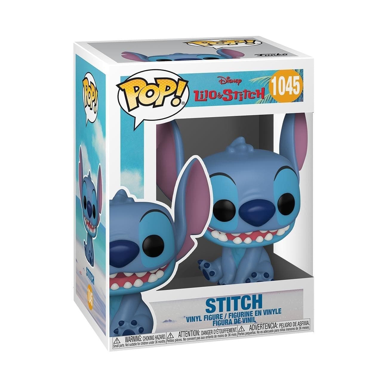Фигурка Funko POP! Movies: Disney Lilo and Stitch, 065665, Stitch (Smiling Seated) #1045 Vinyl Figure