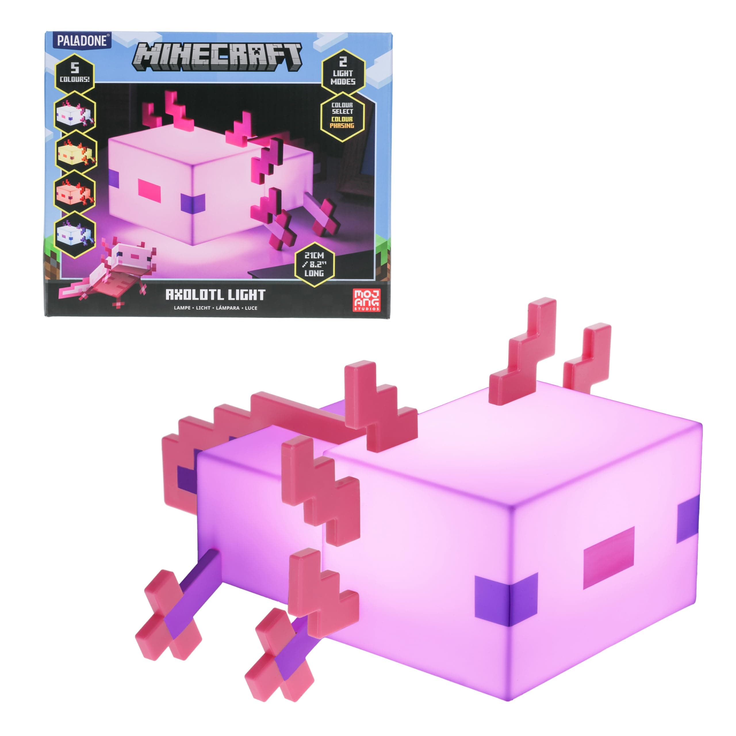 Лампа Paladone: Minecraft - Axolotl Light, PP11743MCFV2