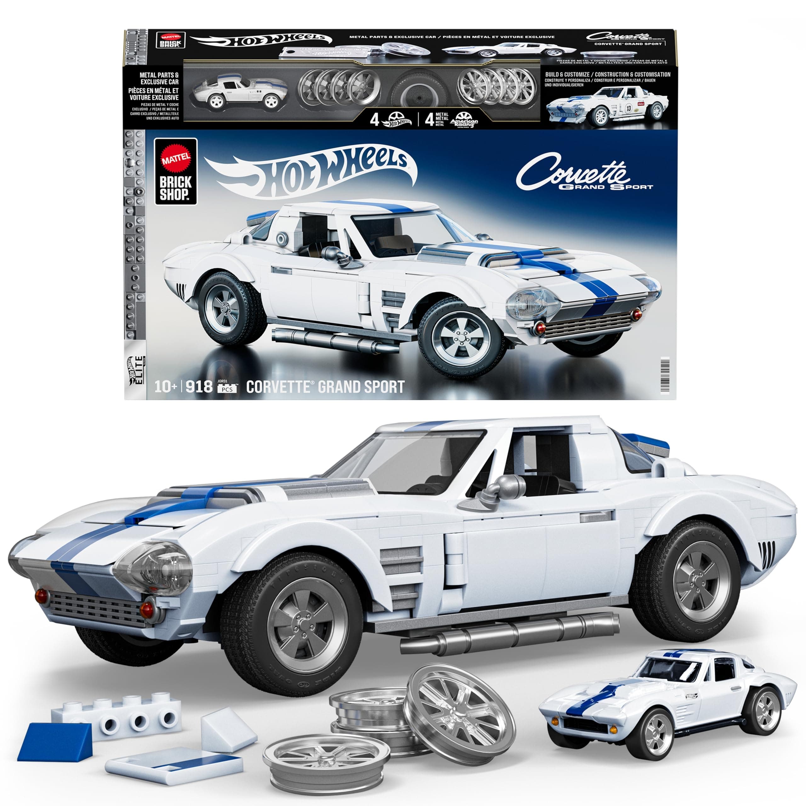 Brick Shop - Hot Wheels: Корвет, 918 елемента
