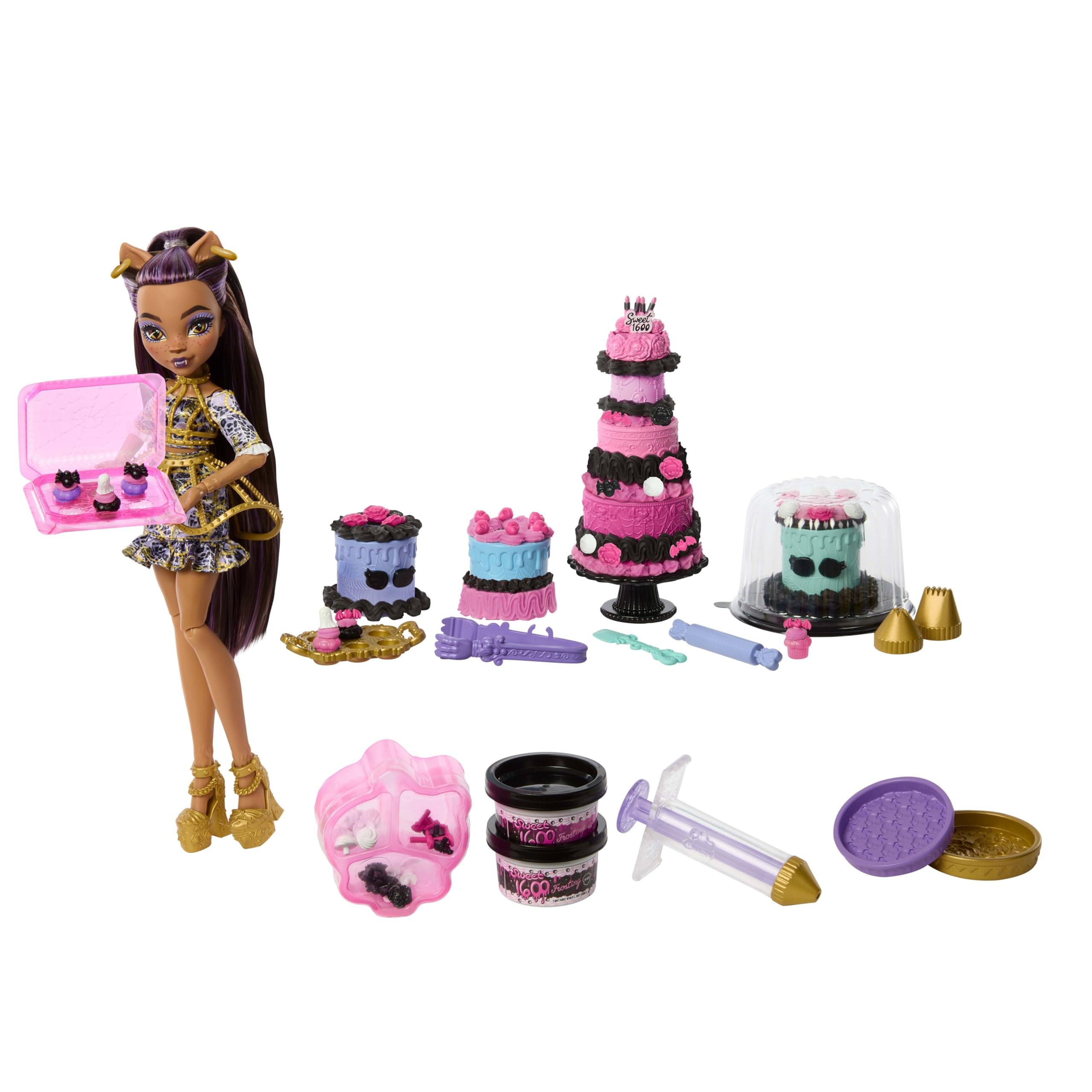 Кукла Monster High - Scary Sweet Birthday: Клодийн Улф с торта за рожден ден