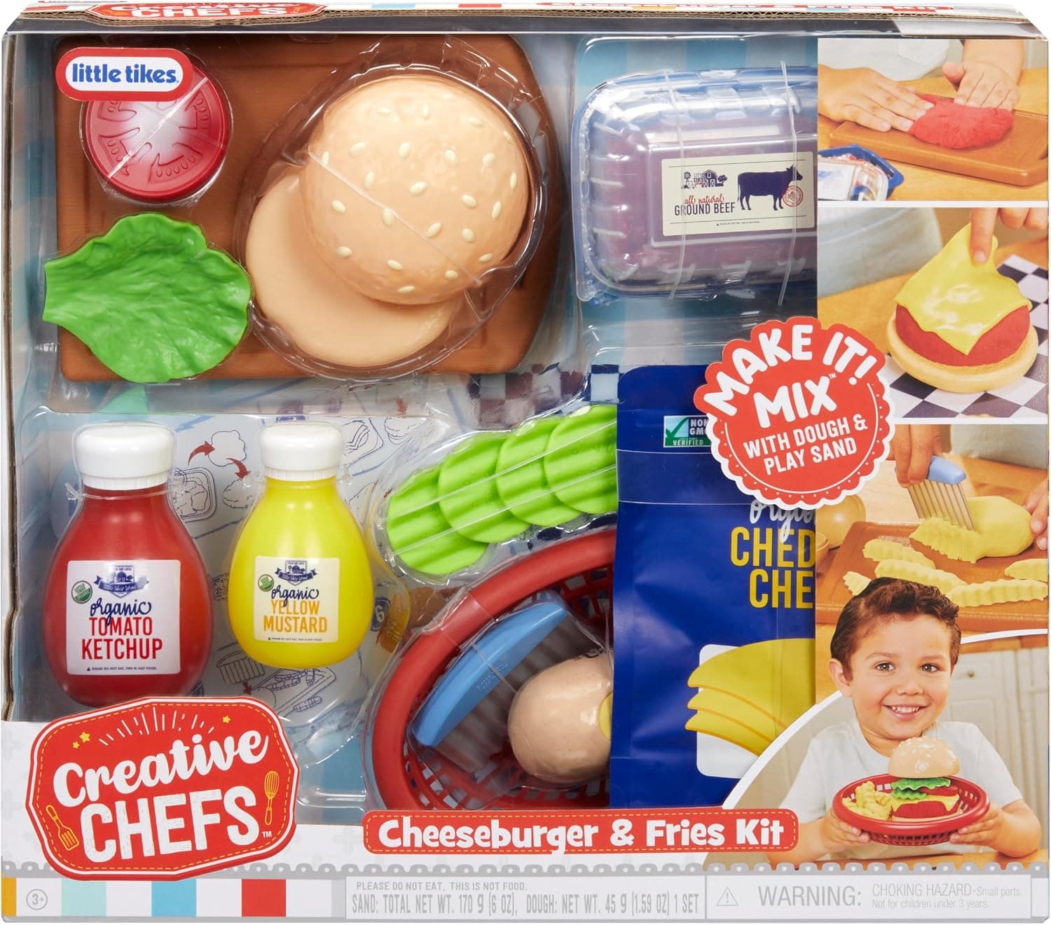 Little Tikes - Creative Chefs: Комплект за приготвяне на чийзбургер и картофки