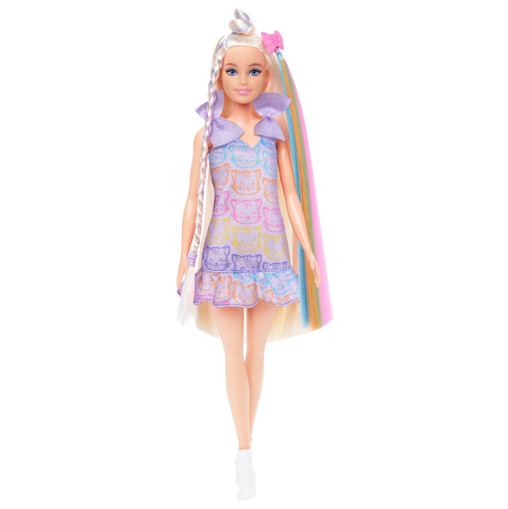 Кукла Barbie - Забавна и елегантна кукла с дълга руса коса, аксесоари и 2 тоалета