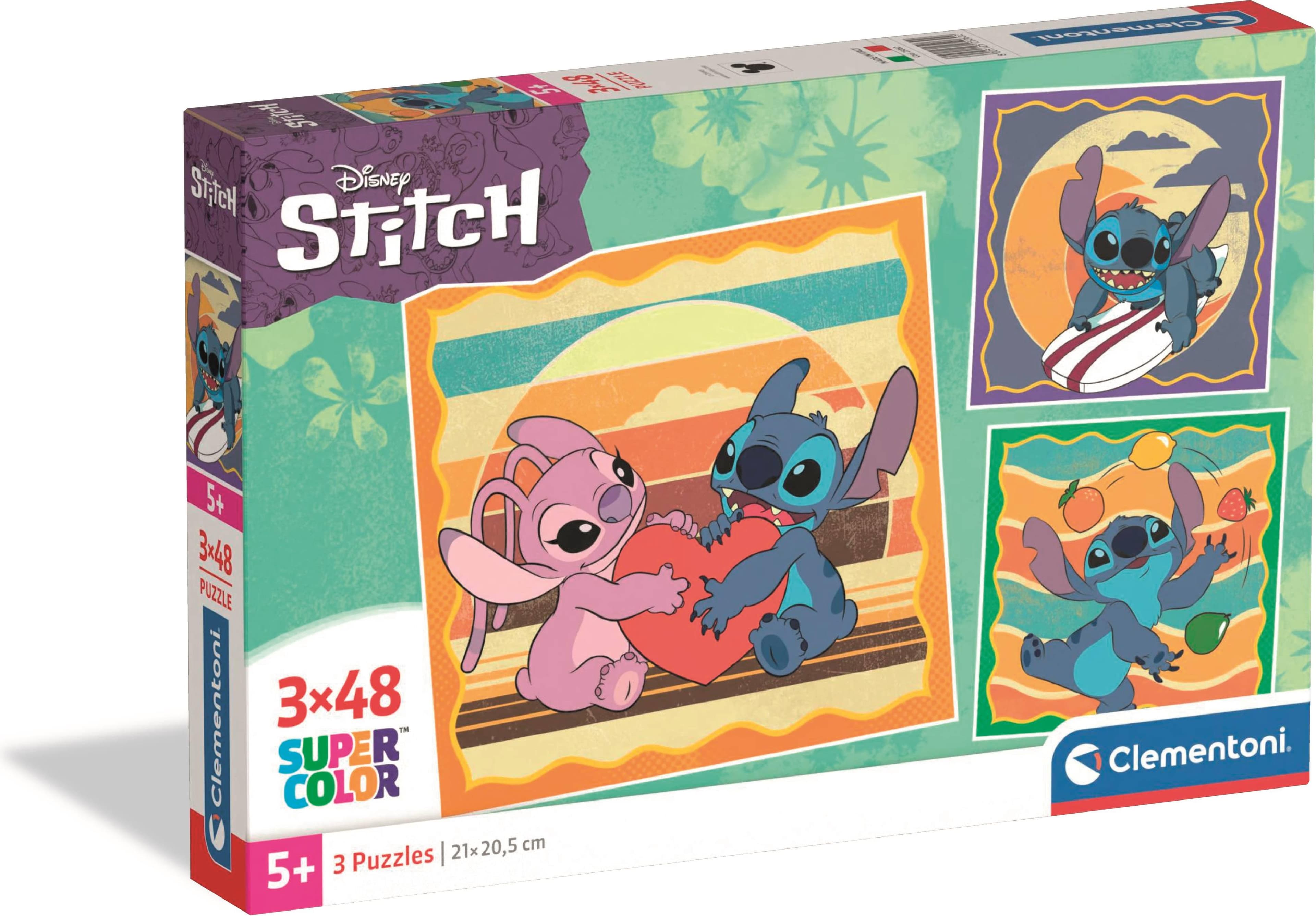 CLEMENTONI 3X48ч. Пъзел Disney Stitch