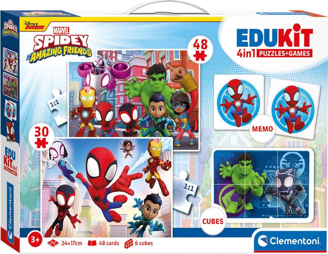 CLEMENTONI EDUKIT 4 в 1 Пъзел + Игри Spidey and His Amazing Friends