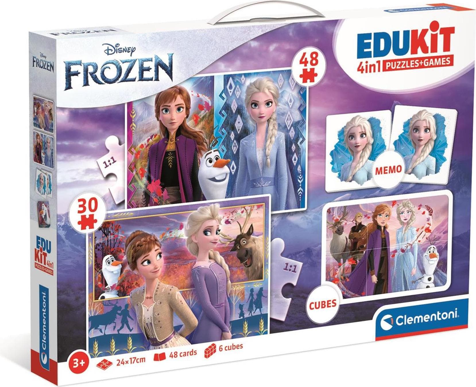 CLEMENTONI EDUKIT 4 в 1 Пъзел + Игри Frozen