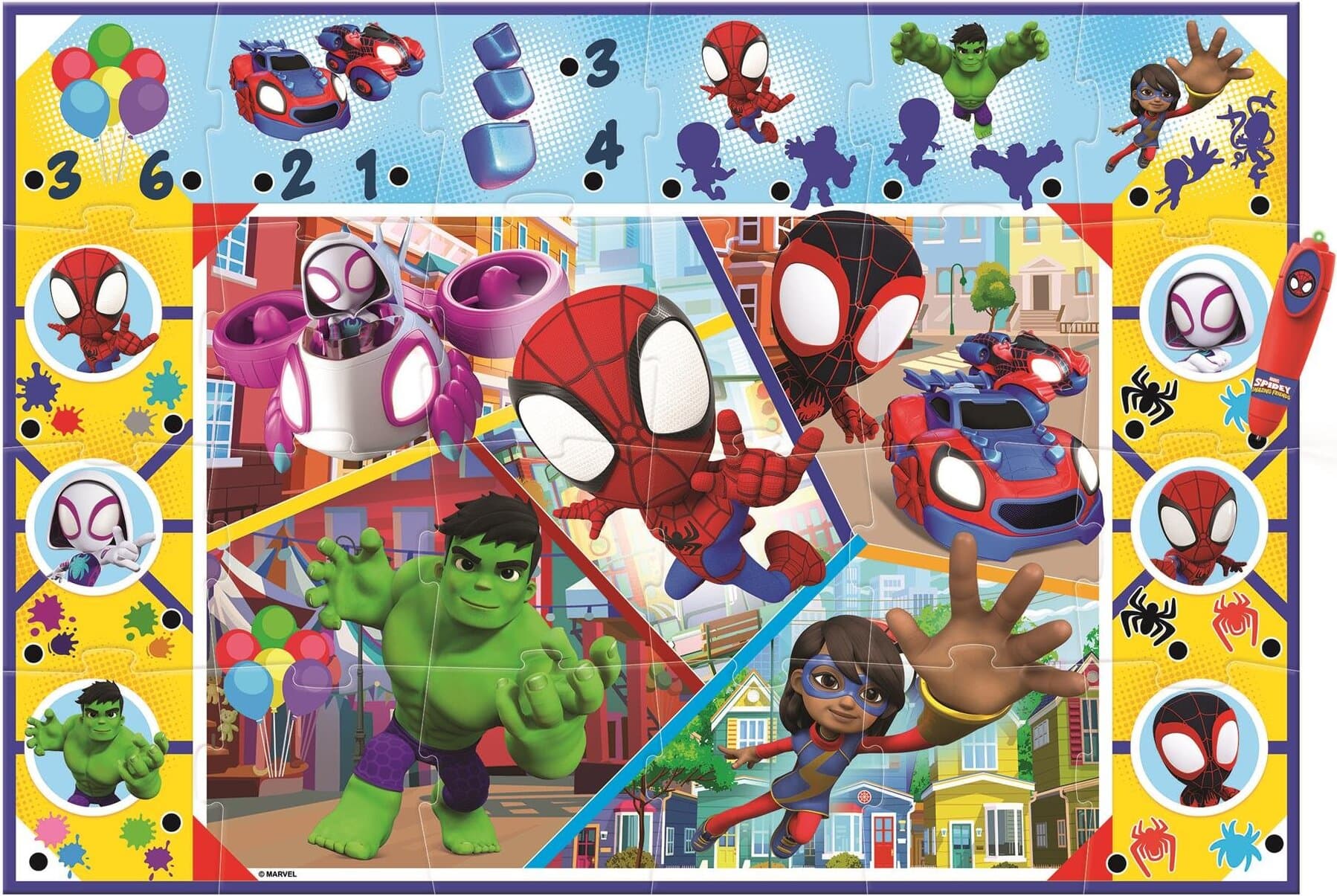 CLEMENTONI 24ч. Гигантски Пъзел за Под Spider-Man