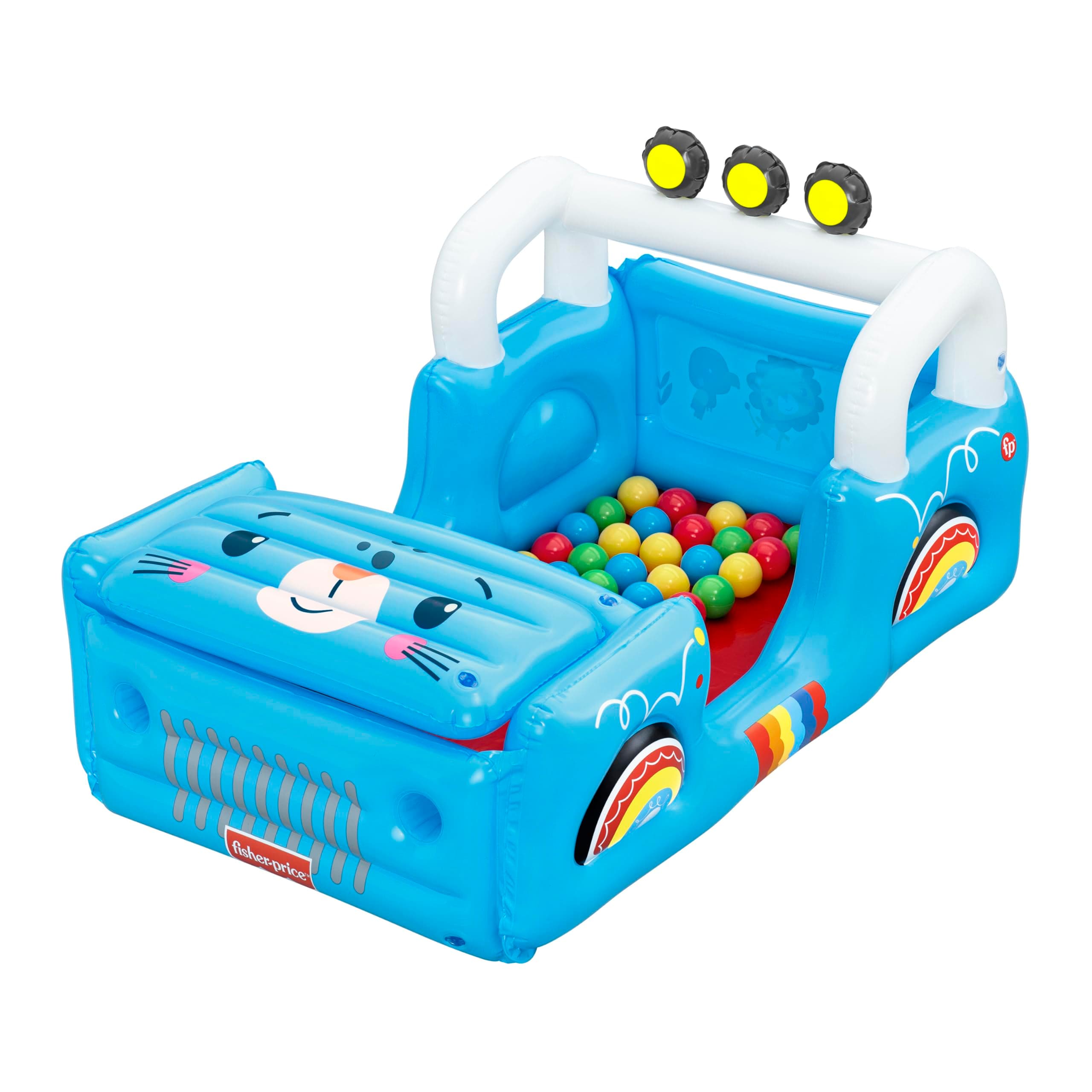 BESTWAY FISHER PRICE Надуваема кола с топки Smilin' Safari