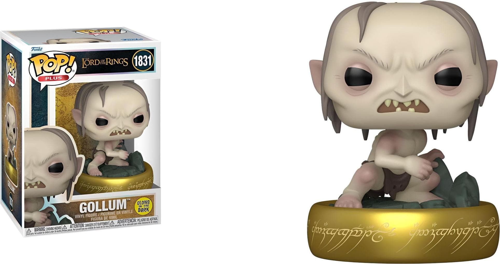 Фигурка Funko Pop! Plus: The Lord of the Rings - Gollum (Glows in The Dark) #1831 Vinyl Figure