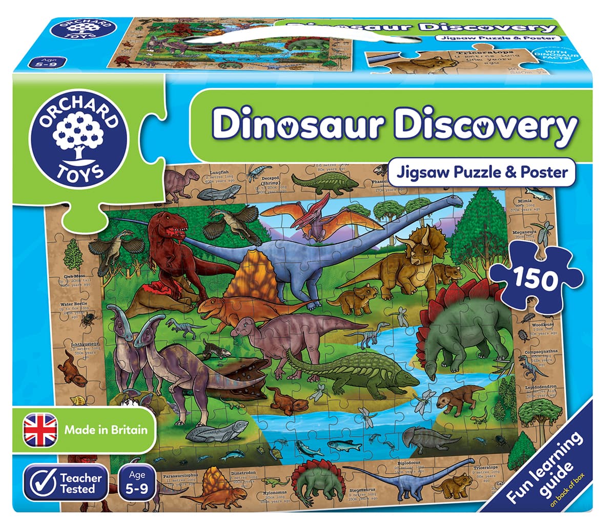 Детски пъзел, Orchard Toys, Динозавърско откритие, 150 части