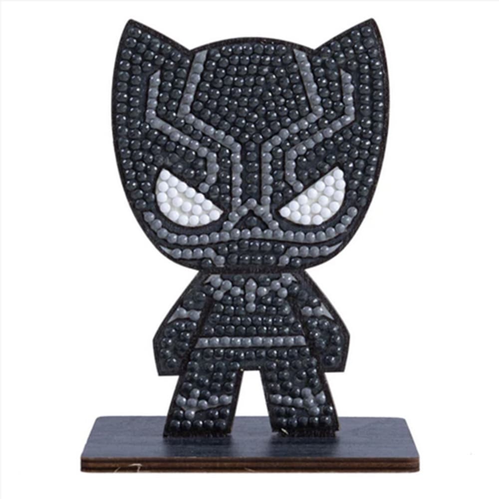 Комплект за диамантена бродерия, Craft Buddy, Crystal Art Buddies, Черната пантера, 7 части