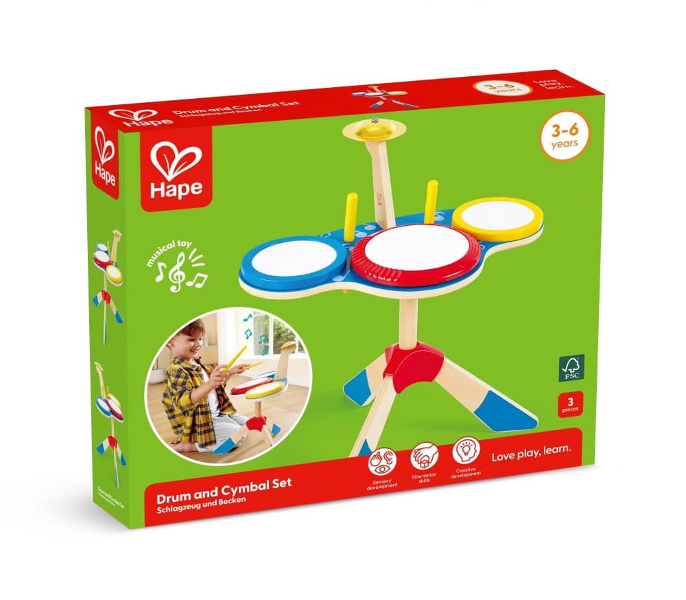 Музикален комплект, Hape, Барабани и чинели