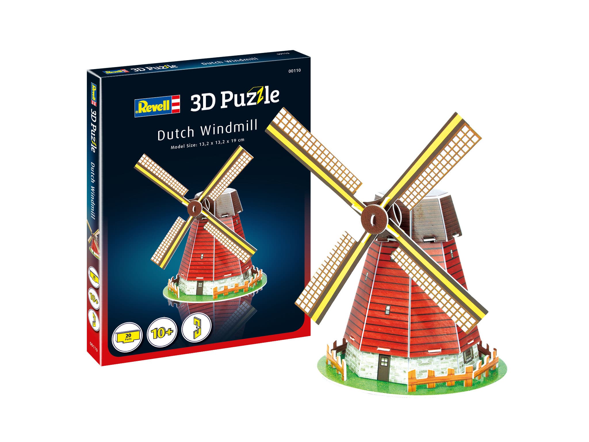 Мини пъзел 3D - Вятърна мелница