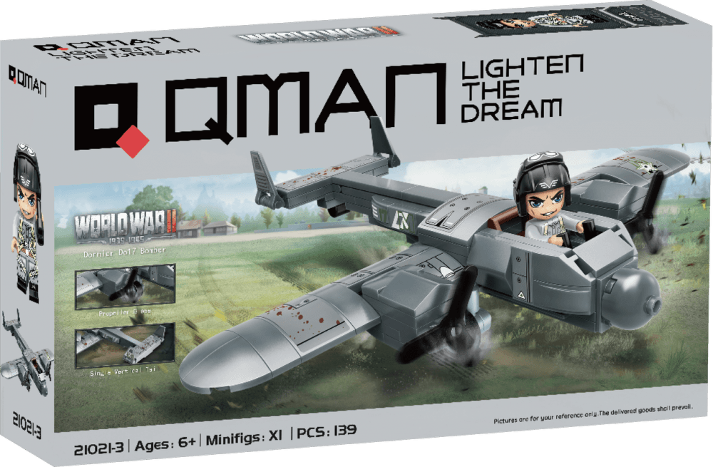 Конструктор, Qman, Бомбардировач Dornier Do17, 139 части