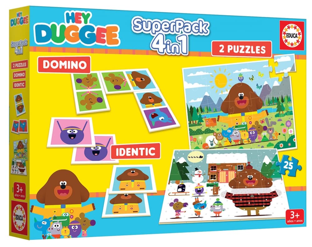 Игрален комплект, Educa, Hey Duggee, Домино, Мемори и 2 пъзела от 25 части